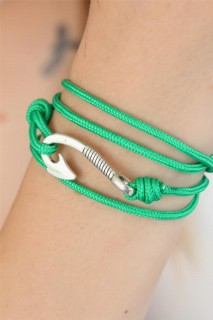 Green Color Silver Metal Hook Women's Multiple Bracelet 100318723