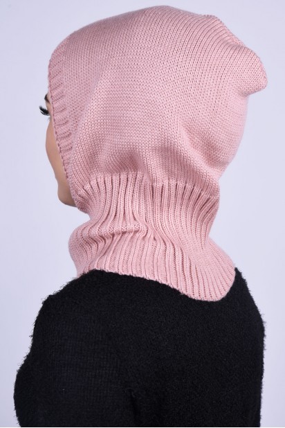 Knitted Wool Beret Powder Pink 100284902