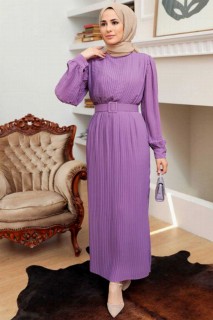 Clothes - Lila Hijab Dress 100339133 - Turkey