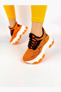 Elena Orange Knitwear Sneakers 100344310