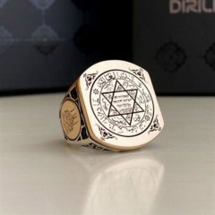 Silver Ring with Seal of Solomon 100347793