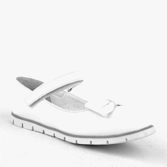 Loafers & Ballerinas & Flat - بابت دخترانه پاپیونی روگان سفید 100316935 - Turkey