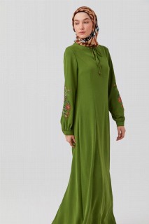 Women's Collar Corded Embroidered Dress 100342712