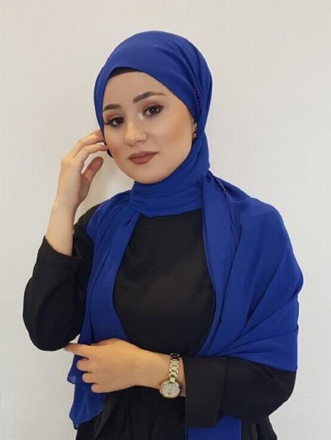 Woman Bonnet & Hijab - الأزرق الملكي | الكود: 13-12 - Turkey