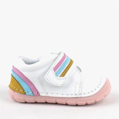Genuine Leather White First Step Baby Girls Shoes 100316960