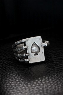 Men Shoes-Bags & Other - Adjustable Spades Playing Card Model Men's Ring 100319544 - Turkey