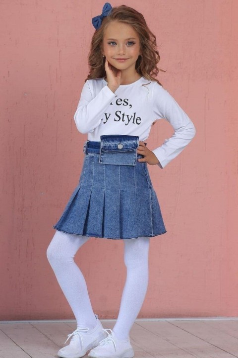 Girl Boy My Style Denim Jeans Skirt Suit 100326855
