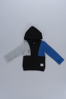 Woman Clothing - Boy's Hoodie with Lettering Sweatshirt 100326202 - Turkey