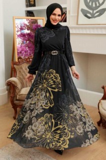 Clothes - Black Hijab Dress 100340760 - Turkey