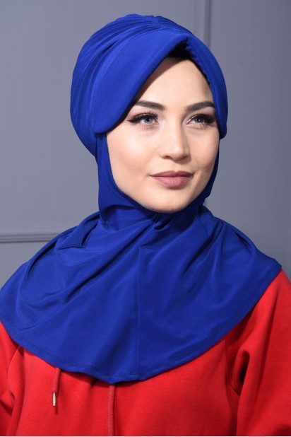 Woman Bonnet & Hijab - وشاح قبعة رياضية ساكس - Turkey