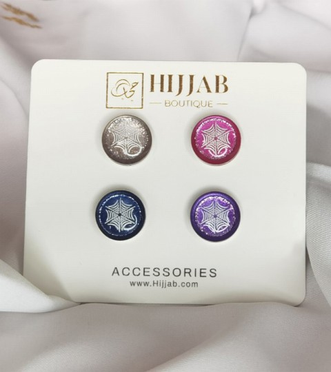 Hijab Accessories - 4 Pcs ( 4 pair ) Islam Women Scarves Magnetic Brooch Pin 100298884 - Turkey
