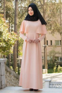 Clothes - فستان حجاب بودرة وردي 100332874 - Turkey