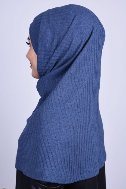 Cross Bonnet Knitwear Hijab Indigo 100285227