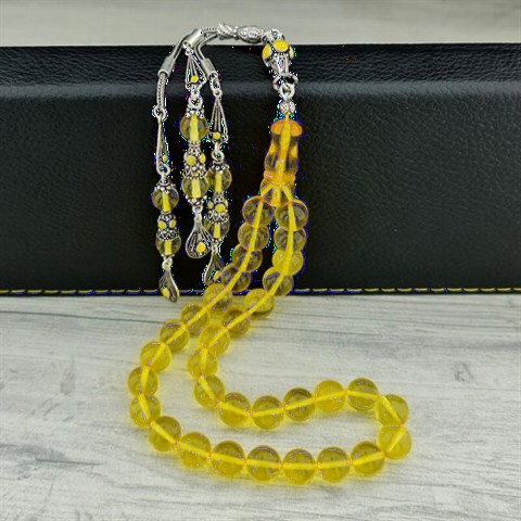 Rosary - مسبحة فضية مزينة بشراشيب من العنبر بتصميم خاص 100352191 - Turkey