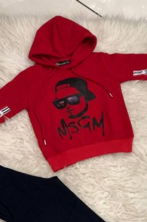 Boys Red Tracksuit Suit With Glasses 100328635
