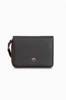 Hand Portfolio - Double Sided Zipper Brown Women's Wallet 100346264 - Turkey