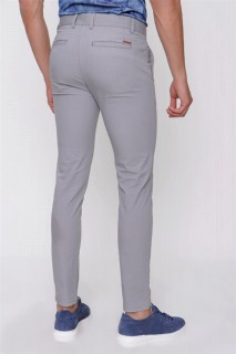 Men's Gray Sierra Cotton Side Pocket Slim Fit Slim Fit Trousers 100350872