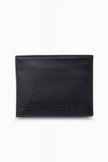 Wallet - Black Genuine Leather Men's Magnet Wallet 100346195 - Turkey