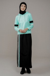 Pajamas - Women's Hooded Skirted Tracksuit Set 100325700 - Turkey