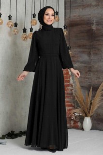Black Hijab Evening Dress 100335957