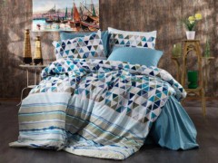Bedding - Dowry Land Mix Double Duvet Cover Set Blue 100332502 - Turkey