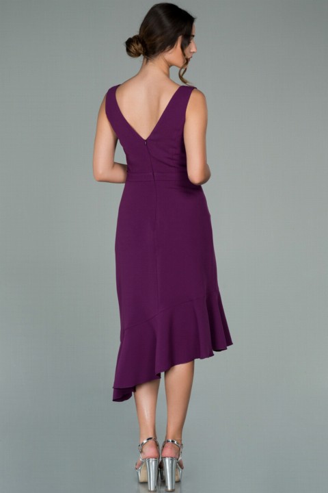 Evening Dress Sleeveless Skirt Frilly Crepe Invitation Dress 100297169