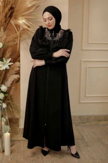 Daily Dress - Black Hijab Turkish Abaya 100339636 - Turkey