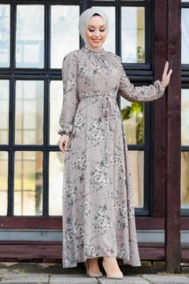 Clothes - Mink Hijab Dress 100336054 - Turkey