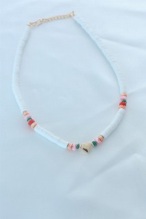 jewelry - White Color Heart Figure Beads Women Necklace 100327924 - Turkey