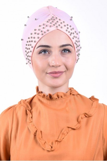Woman Bonnet & Turban - سمك السلمون بيرل بول بونيه - Turkey
