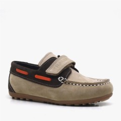 Boy Shoes - Sandfarbene klassische Echtlederschuhe für Jungen 100278703 - Turkey