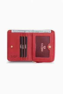 Matte Red Coin Genuine Leather Women's Wallet 100346258
