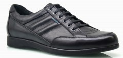 Sneakers Sport - LARGE AIR CONDITIONED SHOES - BLACK - MEN'S SHOES,Leather Shoes 100325224 - Turkey