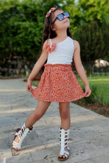 Girl Clothing - بدلة بناتي مزخرفة بفيونكة أمامية مزينة بفيونكة بلون أسمر 100328499 - Turkey