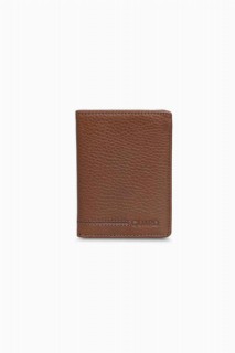 Men - Extra Thin Tan Genuine Leather Men's Wallet 100345339 - Turkey