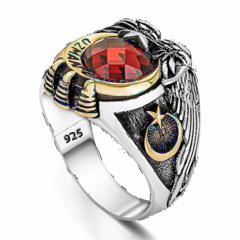 mix - Master Sergeant Tugra Embroidered Silver Ring 100349819 - Turkey
