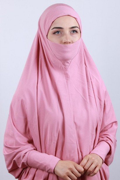 5XL Veiled Hijab Powder Pink 100285106