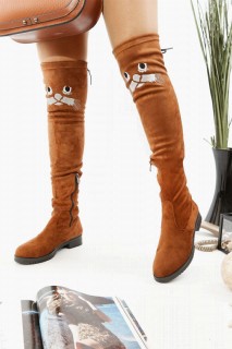 Brook Tan Suede Stretch Boots 100343171