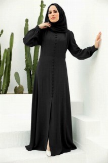 Wedding & Evening - Black Hijab Evening Dress 100339526 - Turkey