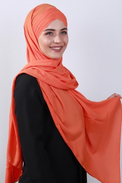 4 Draped Hijab Shawl Orange 100285092