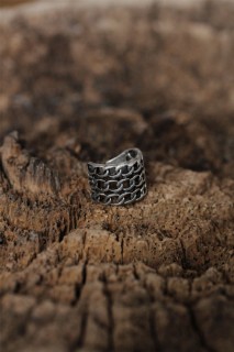 Silver Rings 925 - Adjustable Chain Model Men's Ring 100319208 - Turkey