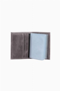 Guard Genuine Leather Transparent Antique Gray Card Holder 100346057