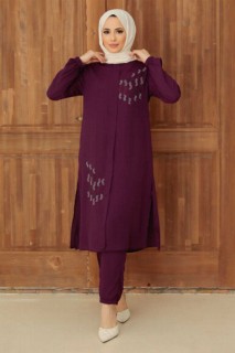 Cloth set - فستان بدلة حجاب لون أرجواني 100340836 - Turkey