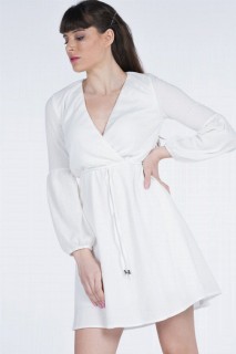 Daily Dress - فستان نسائي بحزام مزدوج الصدر 100326221 - Turkey