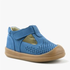 Shaun Genuine Leather Navy Blue Anatomic Baby Sandals 100352394