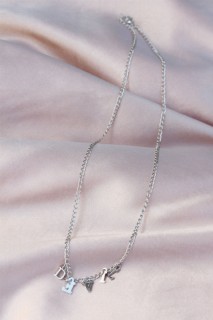 New Season Devil Written Silver Color Dangle Necklace for Women 100319160