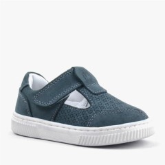 Baby Boy Shoes - Bheem Genuine Leather Gray Baby Sneaker Sandals 100352455 - Turkey