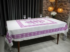 Suna Rectangle Printed Table Cloth Plum 100330742
