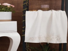Dowry Towel - Dowry Land Rose Leaf Dowery Towel Cream 100260165 - Turkey