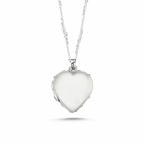 Heart Locket Silver Necklace 100349933